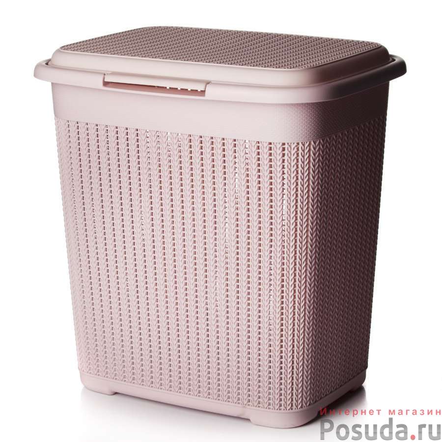 Корзина для белья Idea "Вязание", 40 л (чайная роза)