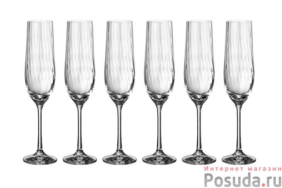 Набор бокалов для шампанского "WATERFALL" из 6 шт.190 мл.