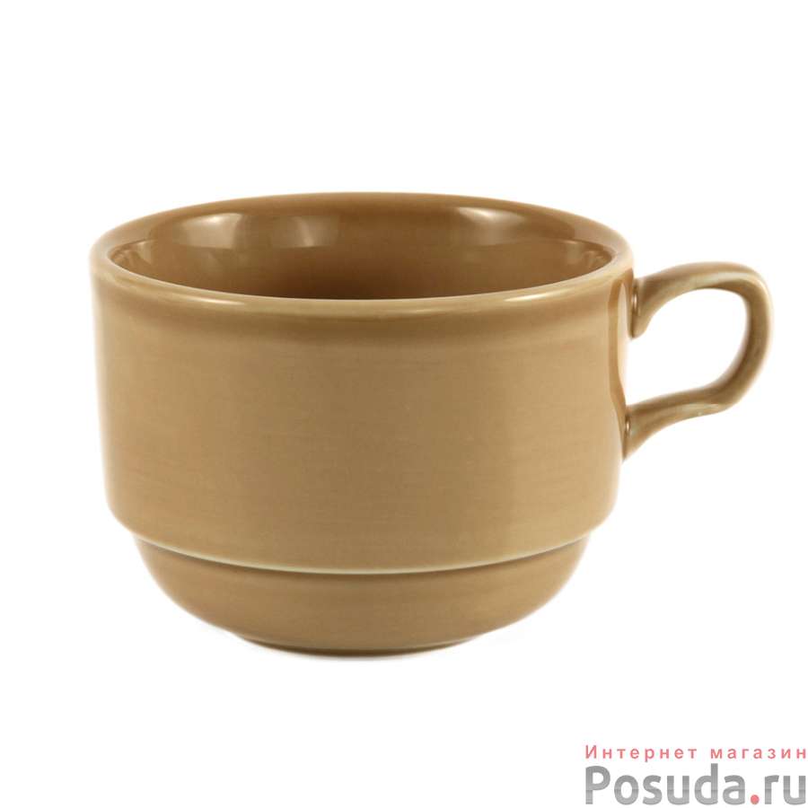 Чашка чайная ф.Браво емк.250 см3 Акварель (золотисто-коричневая)