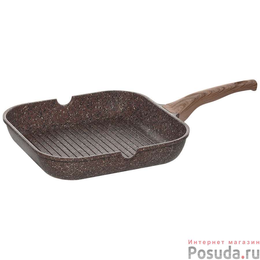 Сковорода-гриль с антипригарным покрытием, 28х28 см, NADOBA, серия GRETA
