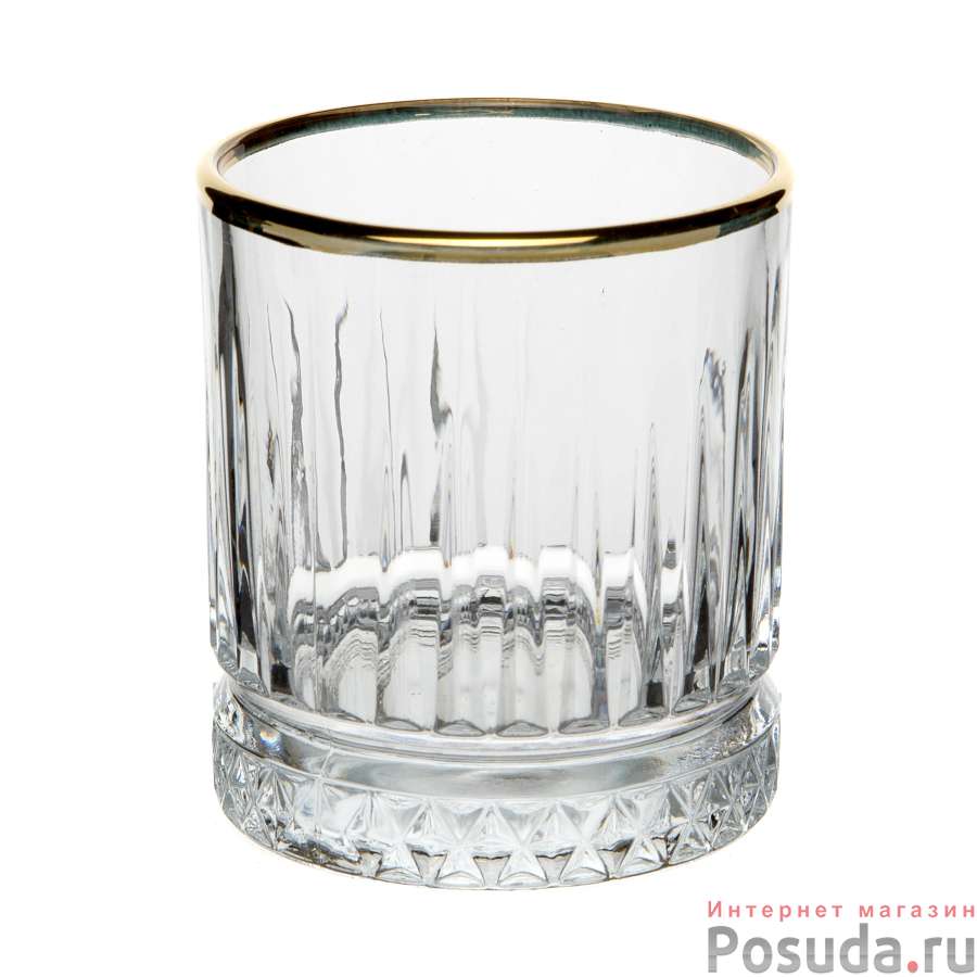 Набор стаканов Элизия 4 шт. 210 мл (золотая кайма) 