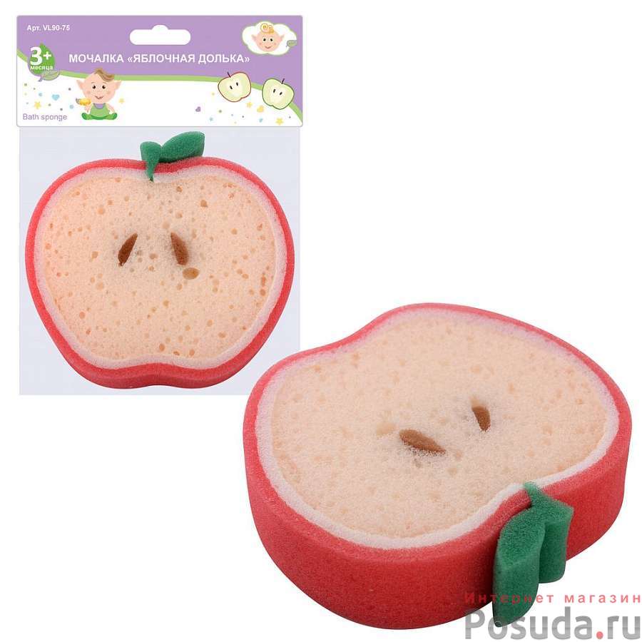 Мочалка "Яблочная долька"