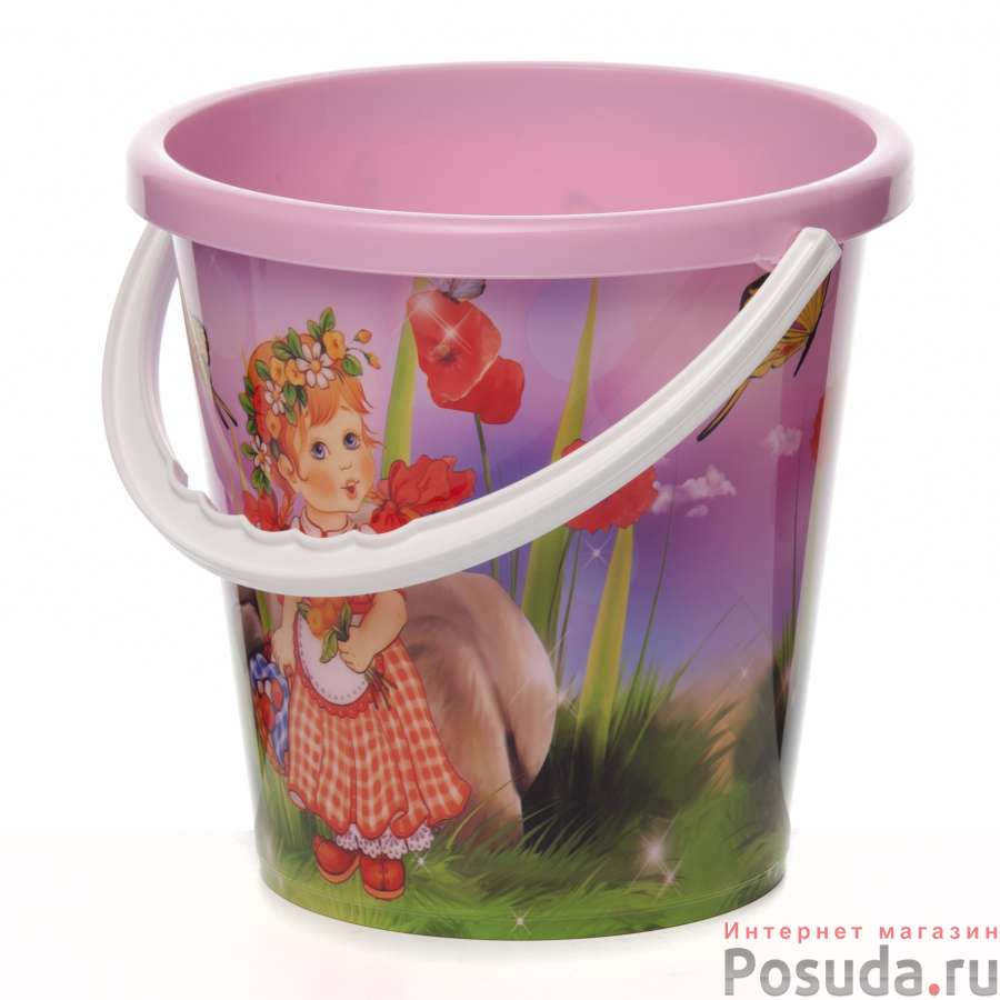 Ведро детское Подружки 1,5 л (цвет в ассортименте)