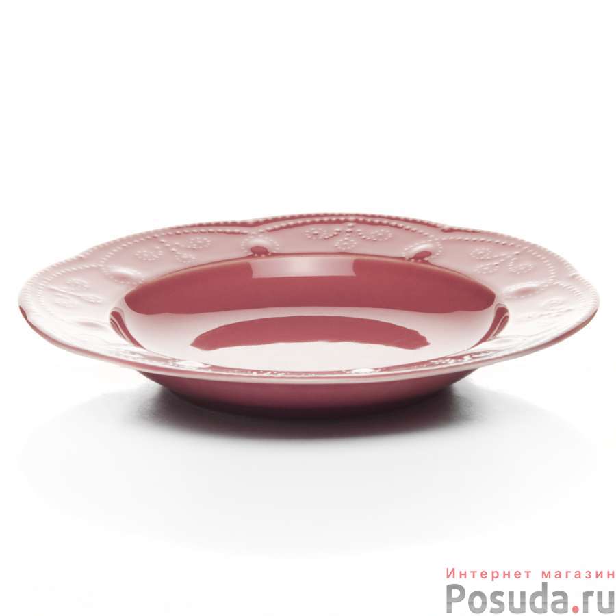 Глубокая Fulya тарелка 24 см розова