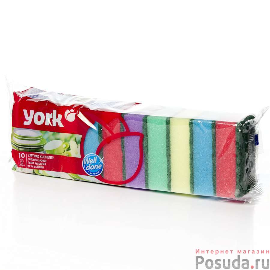 Губки ''YORK'' кухонная (Джамбо) 10 шт.