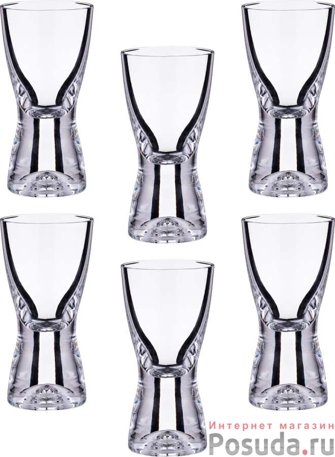 Набор рюмок из 6 шт. Самба 70 мл. высота=10 см.