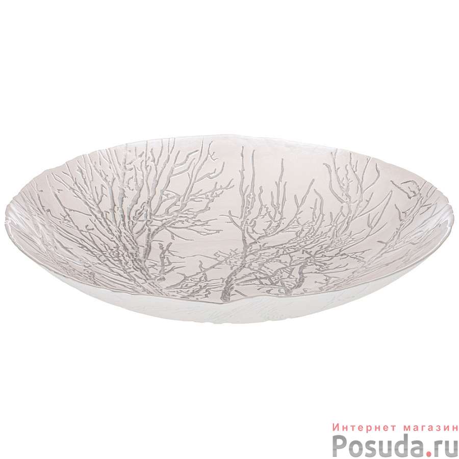 Блюдо глубокое Tree silver 32 см