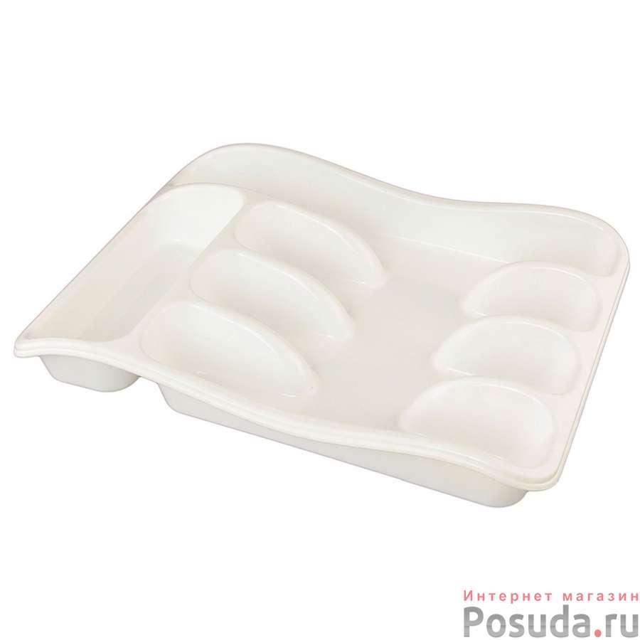 Лоток для столовых приборов 33х26х6см белый