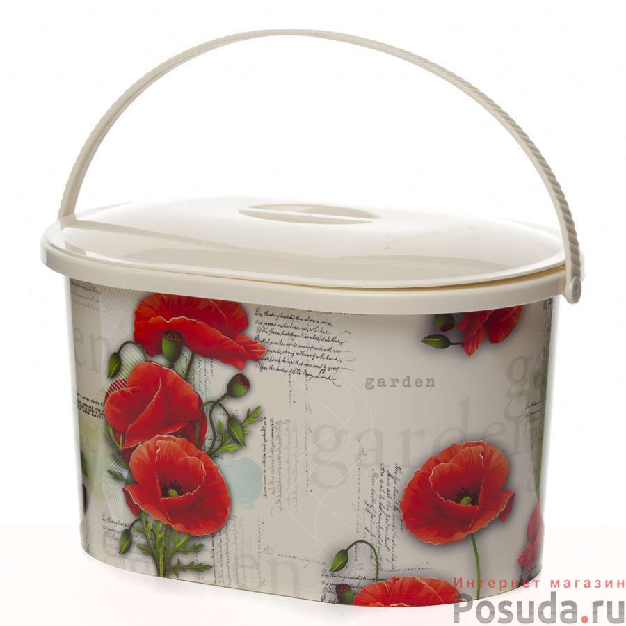 Контейнер овальный с крышкой и ручкой Маки 5 л