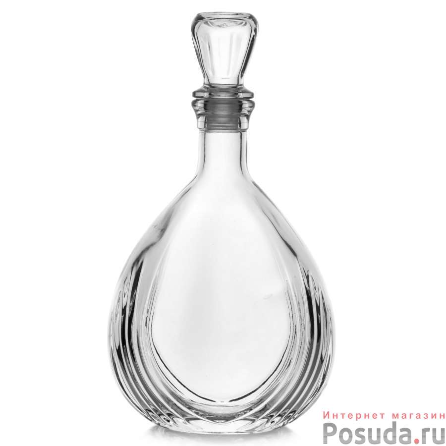 Бутылка из бесцветного стекла Волна new
