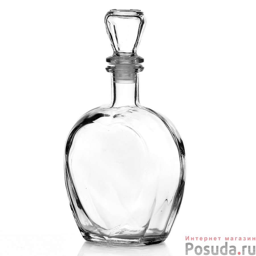 Штоф стеклянный "Сердце", объем 500мл