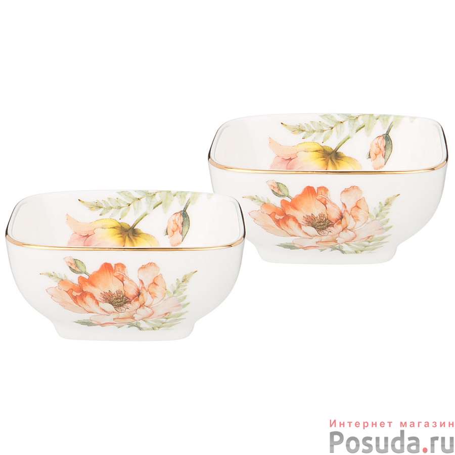 Набор салатников квадратных lefard Sense 2 шт. 8*4 см 