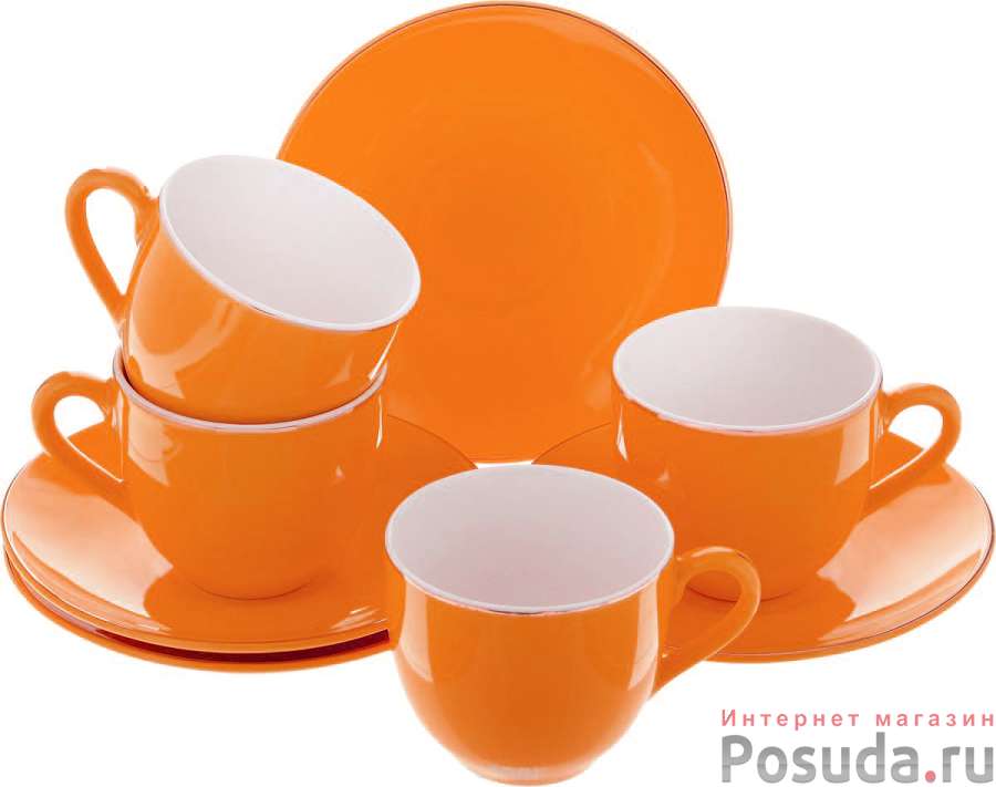 Кофейный набор на 4 персоны Lorain Orange, объем 80 мл