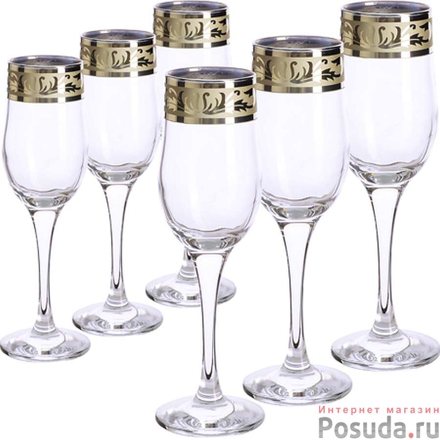 Набор 6-ти бокалов д/шампанского