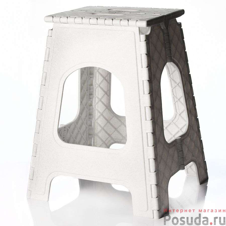 Табурет складной высокий (цвет "мраморный")