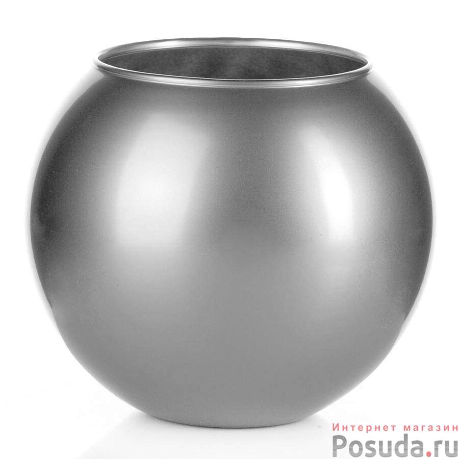 Ваза "flora workshop", диаметр 125 мм, цвет серебро