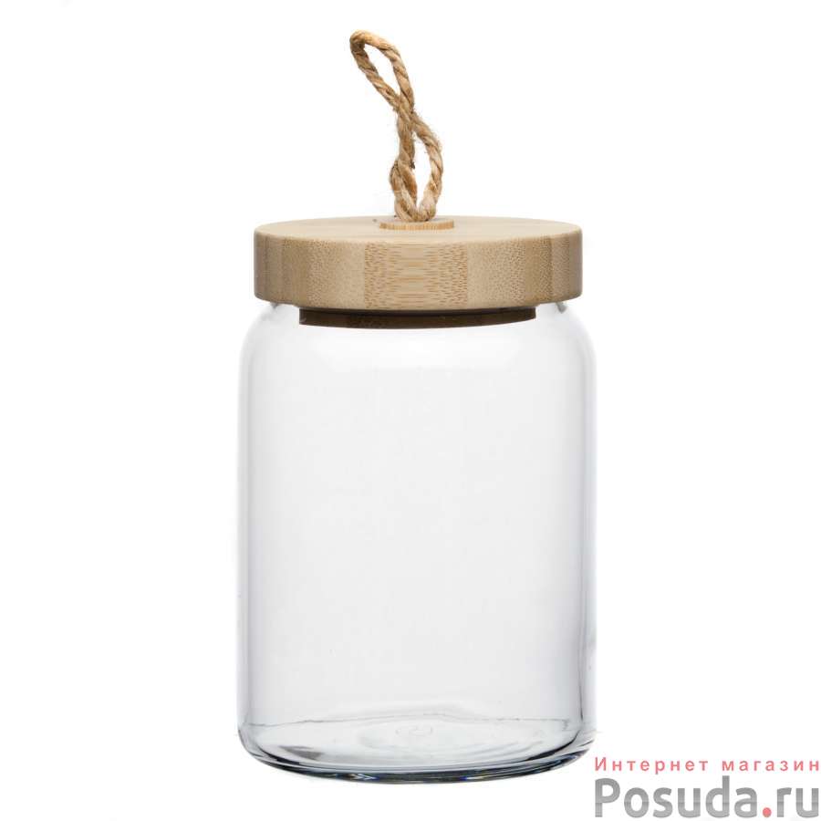 Банка с бамбук. крышкой ВУДИ 860 мл