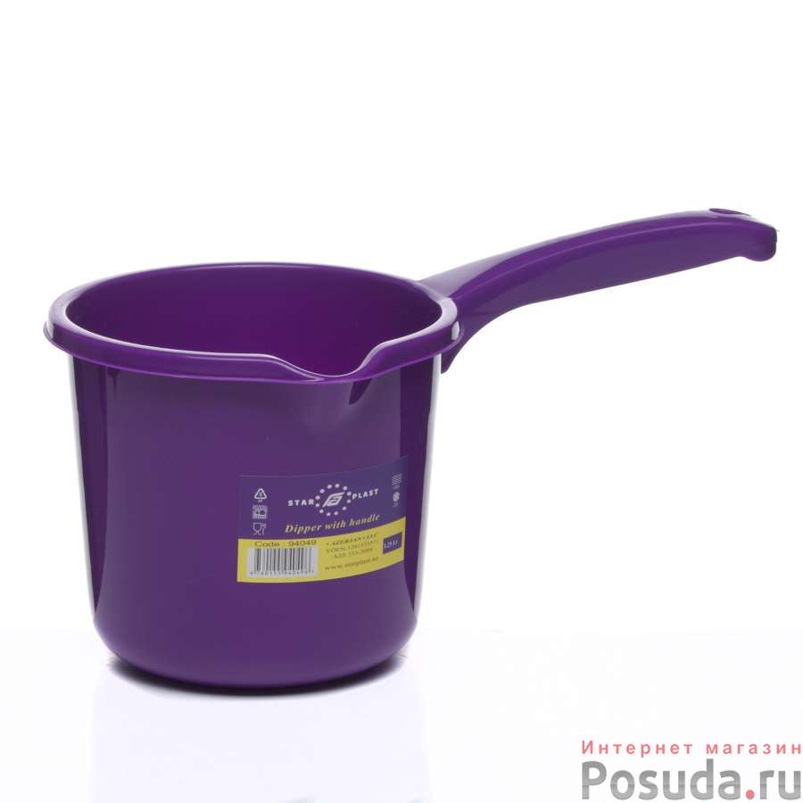 Ковш с ручкой 1,25 л (цвет в ассортименте)