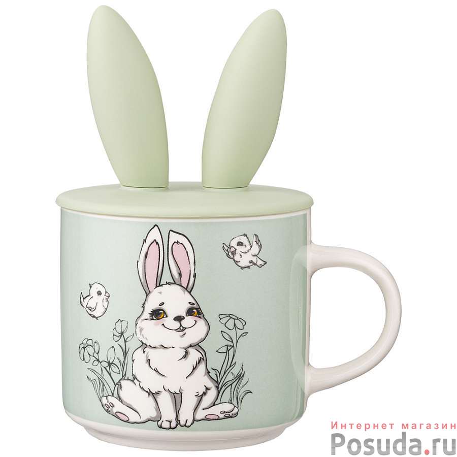 Кружка lefard honey bunny, с силиконовой крышкой, 350мл