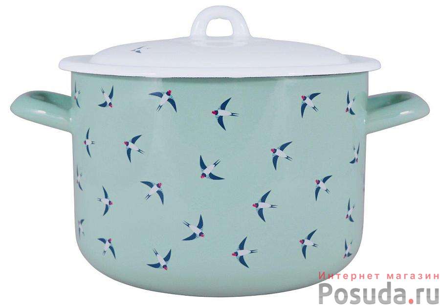 Эмал Башня ласточки кастрюля цил 4,3л мет/кр, С-16141/9МтЭ