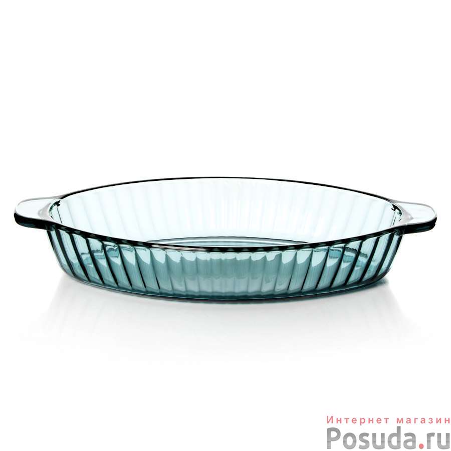 Посуда для свч овальная цветное стекло