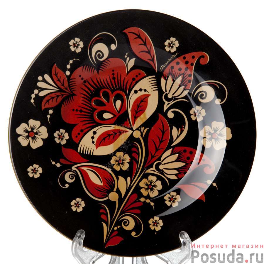 Тарелка закусочная (десертная) Pasabahce Khokhloma, D=19,5 см
