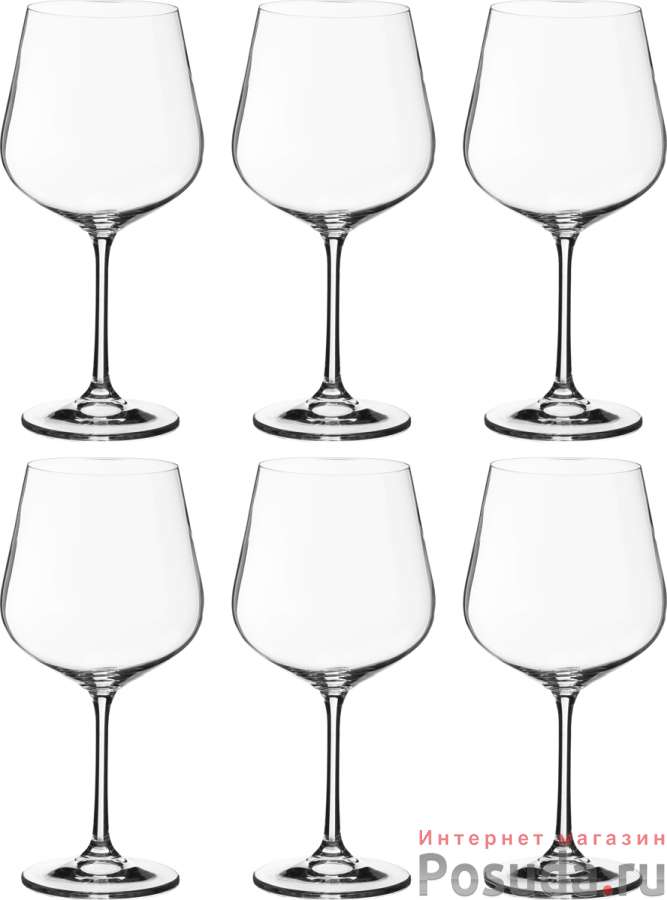 Набор бокалов для вина из 6 шт. Dora/strix 600 мл высота=22 см