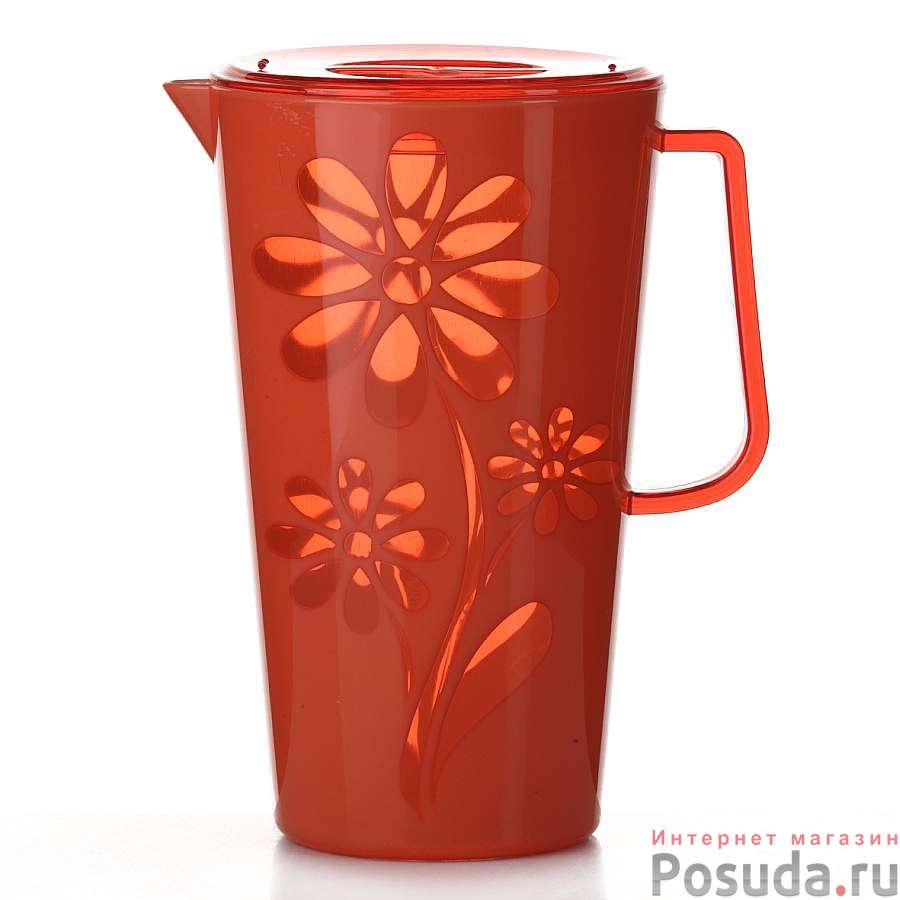 Кувшин с крышкой "Соблазн", объем 2,5 л (красный)