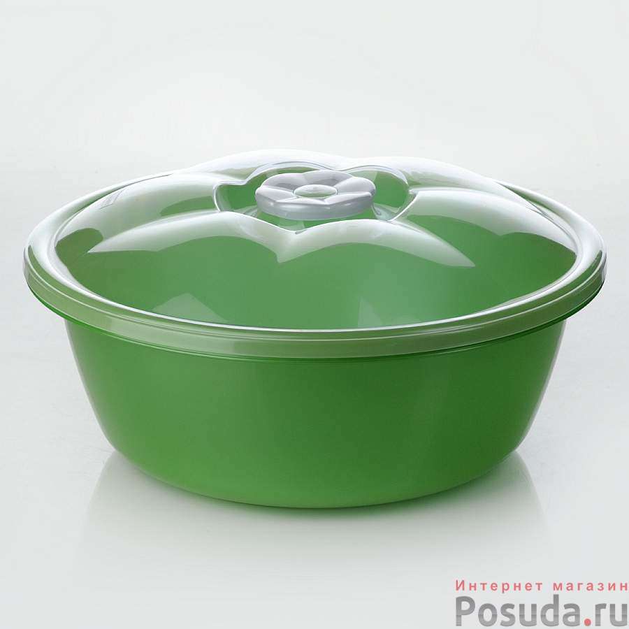 Миска круглая с крышкой, объем 7 л