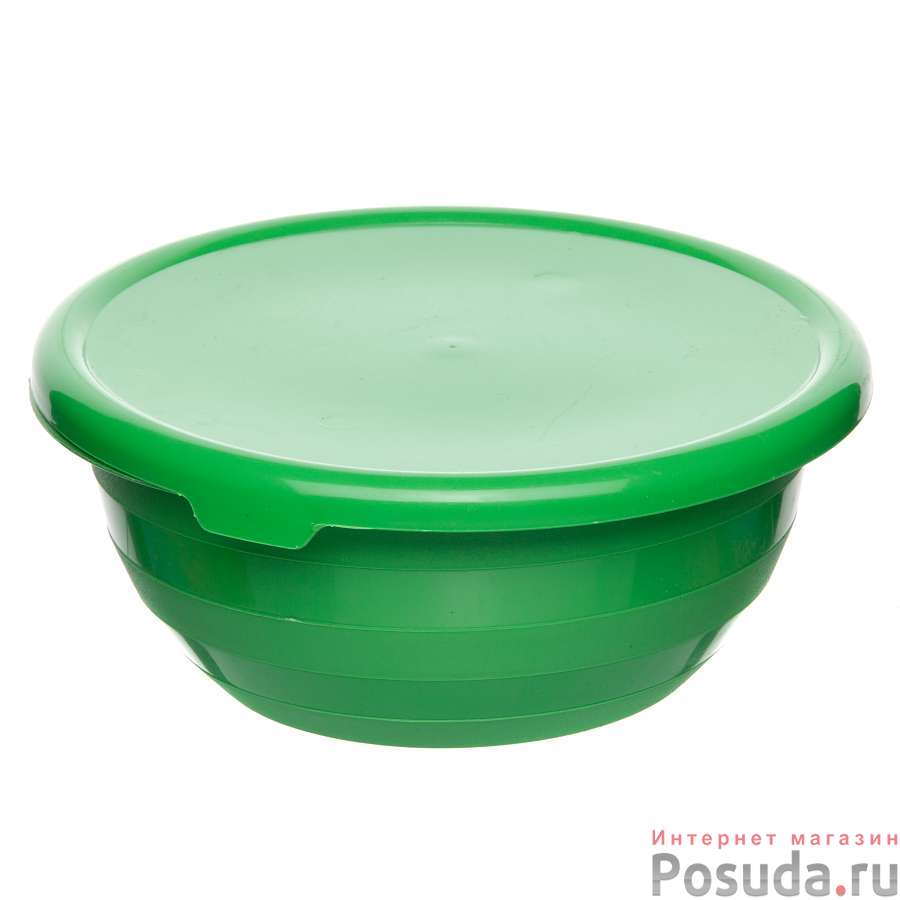 Миска 2,1 л с крышкой МИКС