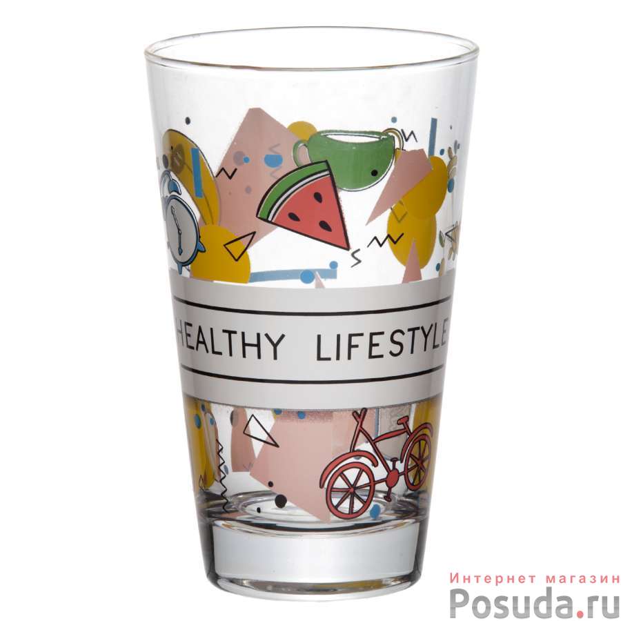 Стакан ХЭЛФИ ЛАЙФСТАЙЛ (р.28995) 395 мл 7цв.