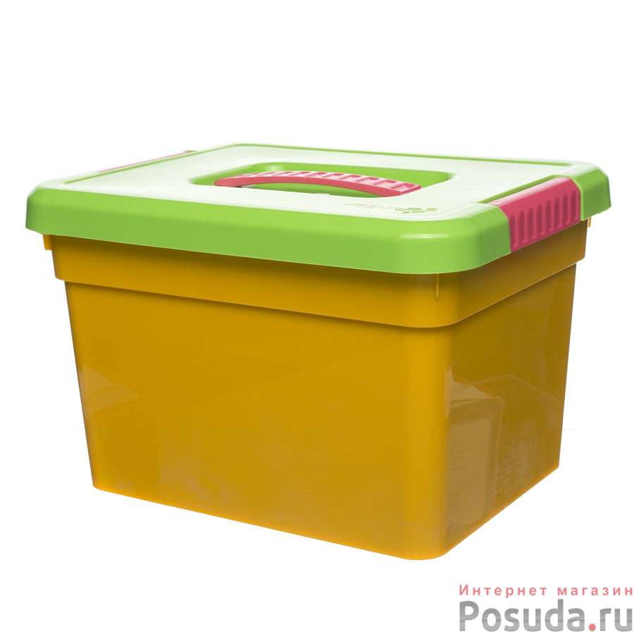 Ящик для хранения Kid's Box с ручкой 5л+6 вставок S + лоток S (цвет в ассортименте)
