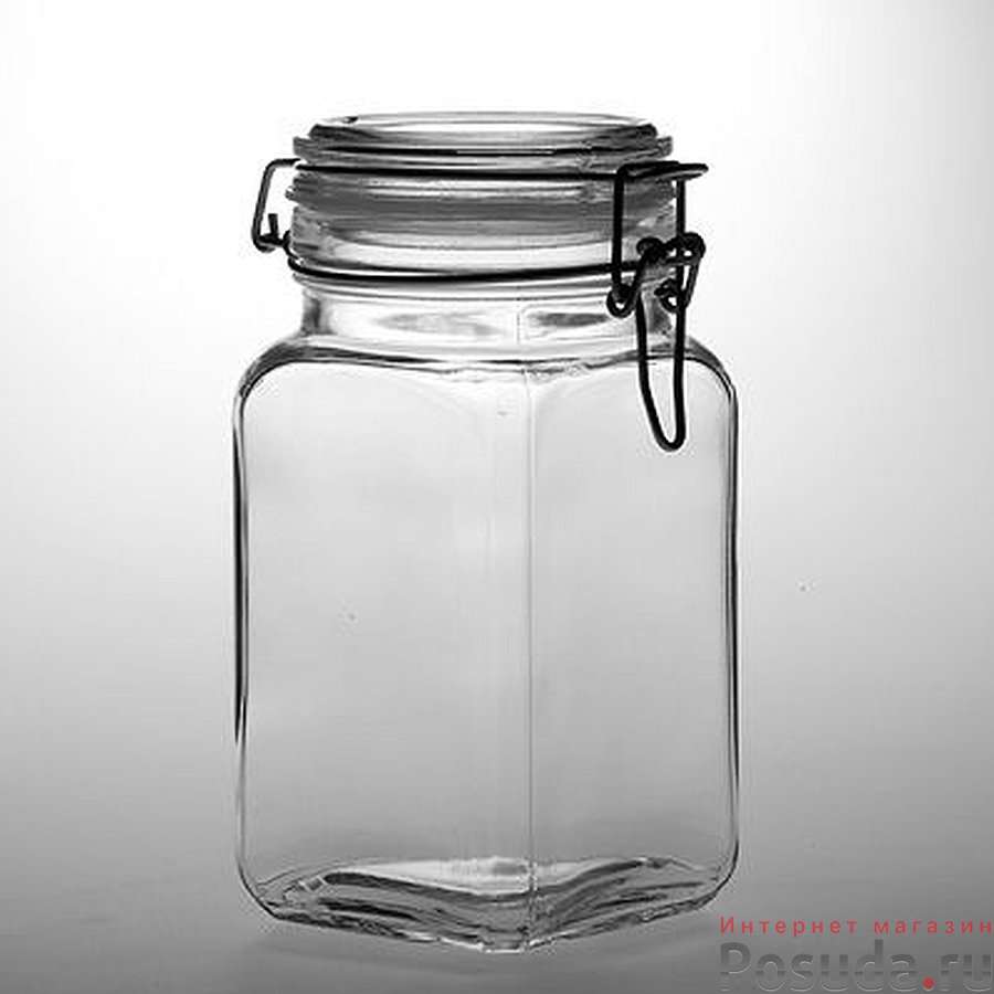 Банка д/сыпучих "kremlin" с крыш. и метал. замком 1350 мл