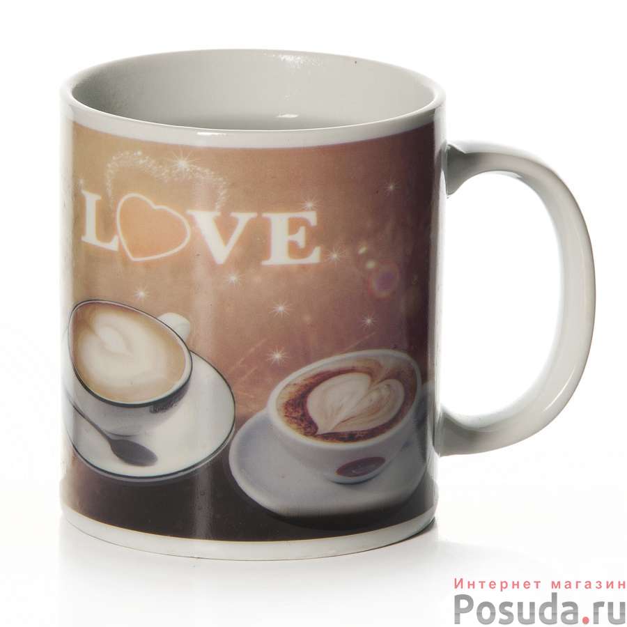 ТЕРМОКРУЖКА керам. "Love" 300мл (4 вида)