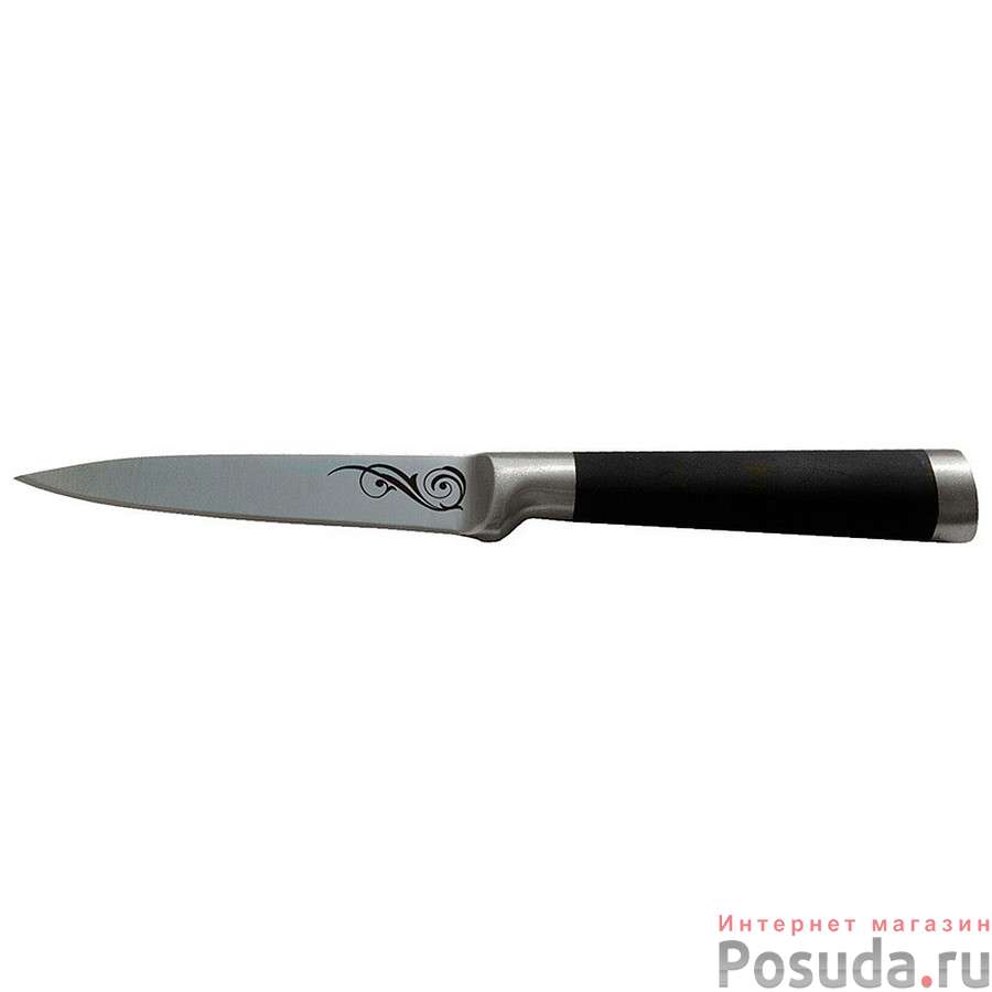 Нож с прорезиненной рукояткой MAL-07RS для овощей, 9 см