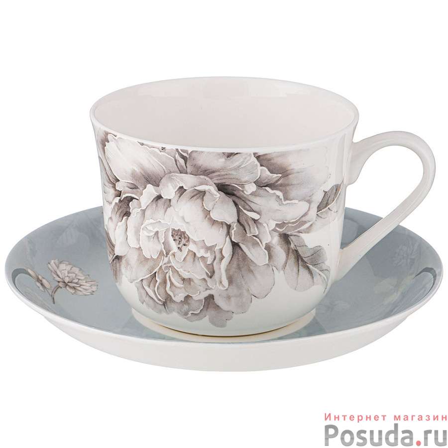 Чайная пара lefard White flower 2 пр. 500 мл голубая 