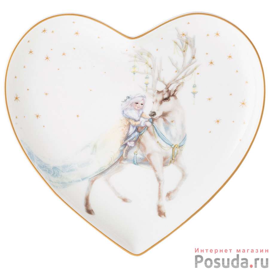 Тарелка lefard Снежная королева в форме сердца 15*2 см 
