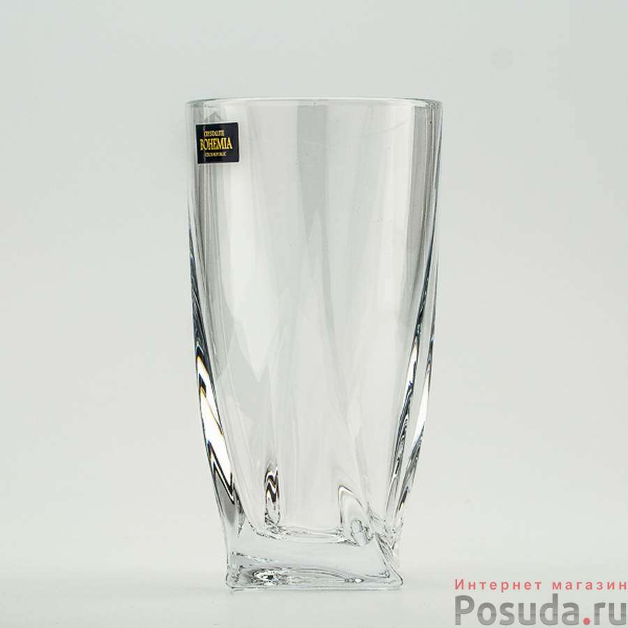 Набор стаканов 6 шт для воды Crystalite Bohemia "Quadro", объем 350 мл