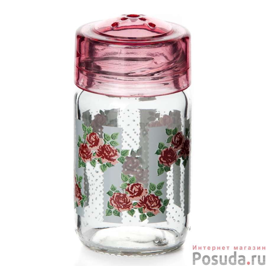 Солонка Herevin Цветы прозрачная, 70 мл