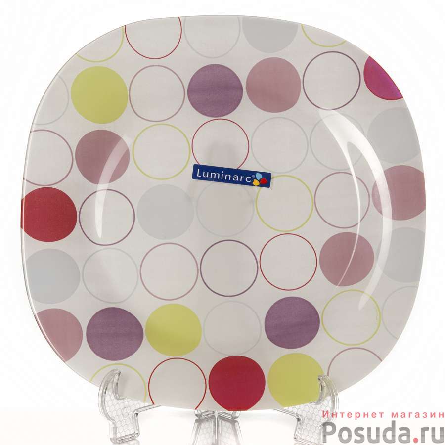 Тарелка столовая мелкая Luminarc Zoom White, D=25 см