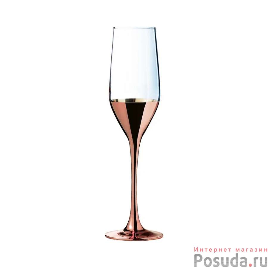 Набор бокалов для шампанского СЕЛЕСТ ЭЛЕКТРИЧЕСКАЯ МЕДЬ 4шт 160мл