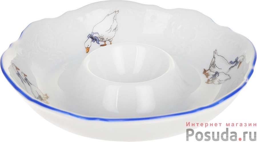 Подставка под яйцо; "Bernadotte", декор "Гуси"