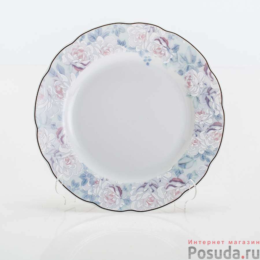 Тарелка закусочная (десертная) Голубая Роза, D=19 см
