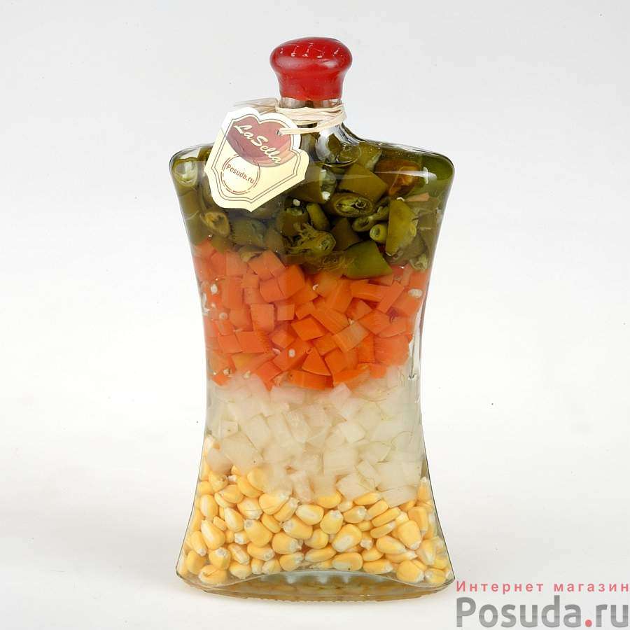 Бутыль декоративная с консервированными овощами, высота 22.75 см VOB4
