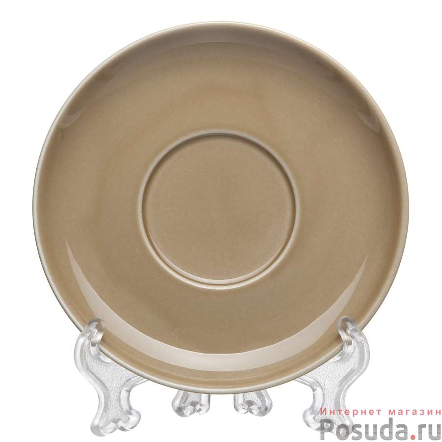 Блюдце ф.Принц 145 мм Акварель 2 шт, цвет золотисто-коричневый Башкирский фарфор