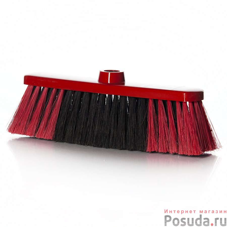 Щетка для уборки мусора "ЛЮКС" (цвет красный)