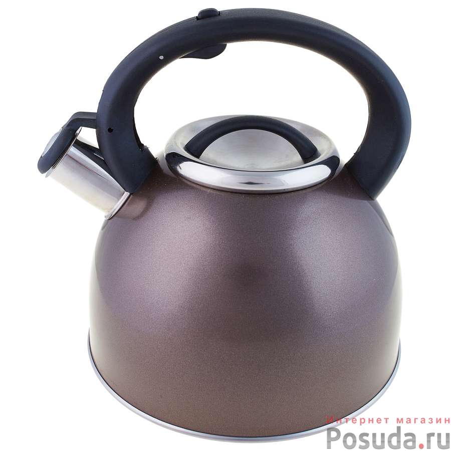 Чайник 3,0л со свистком коричневый TM Appetite, LKD-3030BR