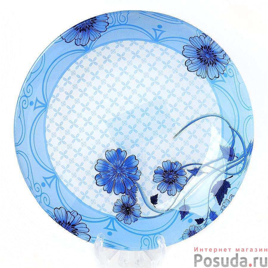 Салатник House & Holder "Blue Flowers", цвет: голубой, диаметр 22,5 см