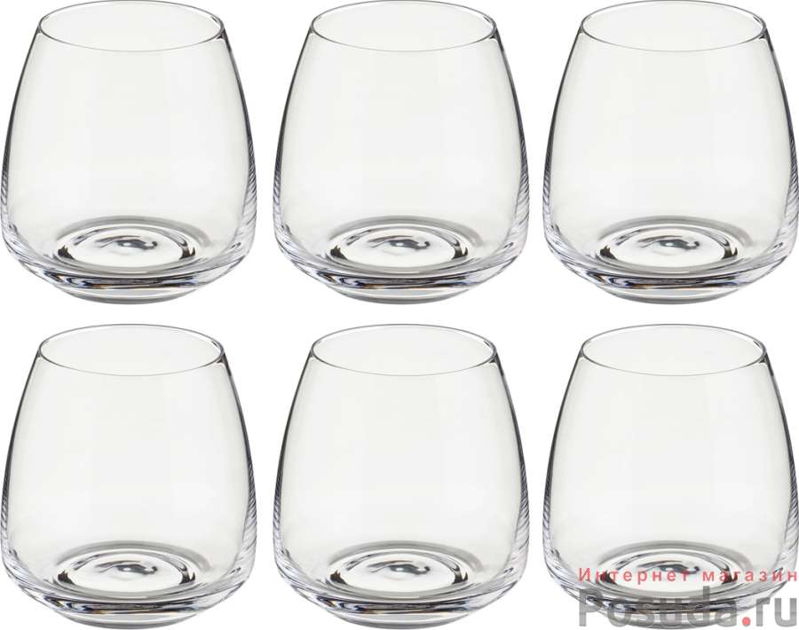 Набор стаканов для виски из 6 шт. Alizee/anser 400 мл высота=9,5 см
