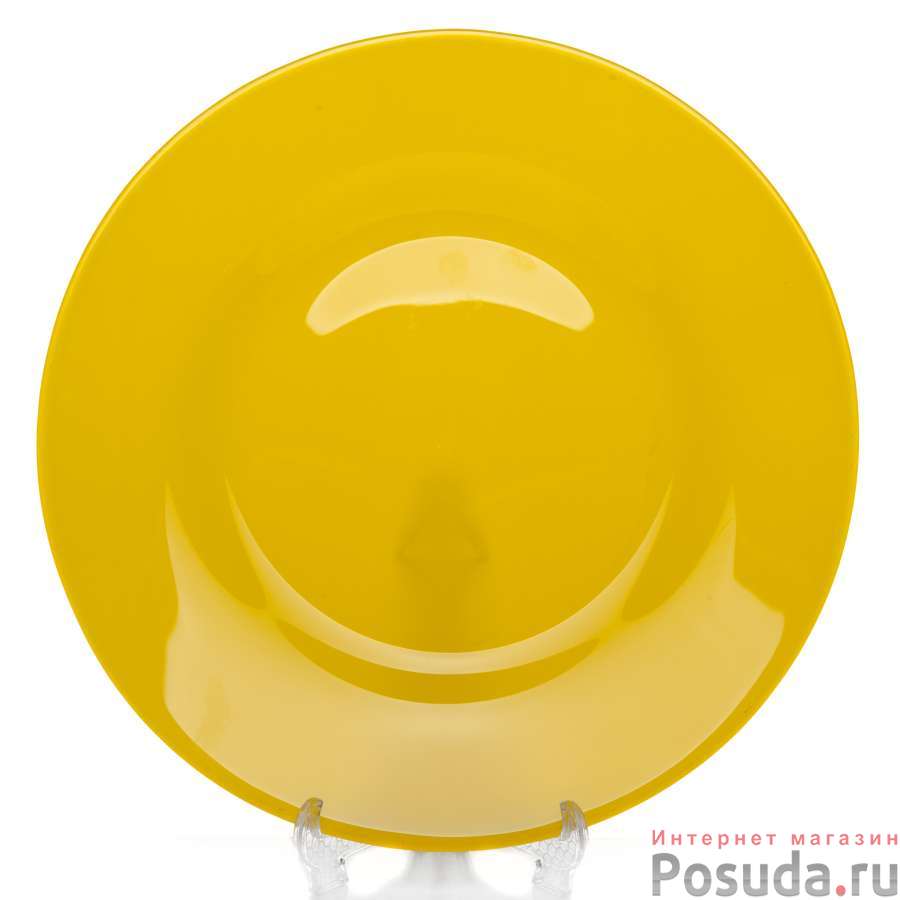 Тарелка столовая мелкая Pasabahce Бали желтая, D=26 см арт. 10328SLBD57 ...
